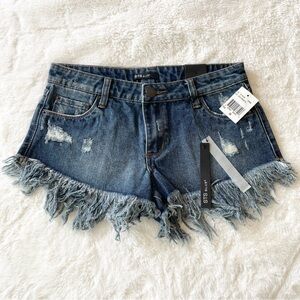 STS Blue Women's Frayed Distressed Denim Shorts NWT